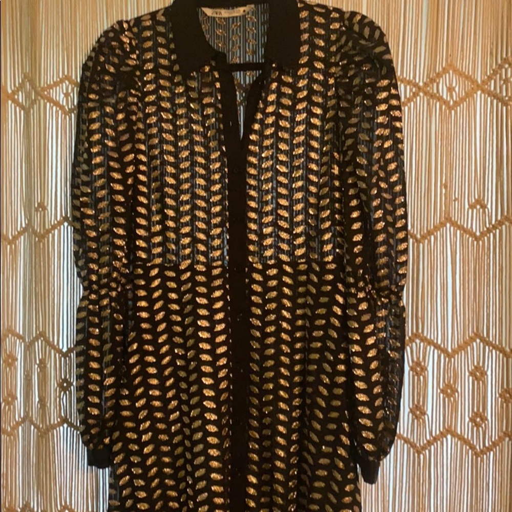 Black and gold dress